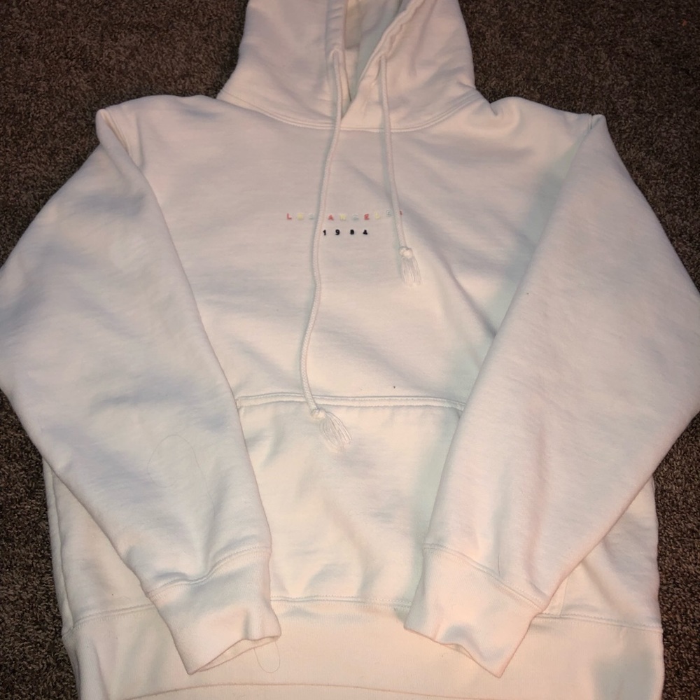 White Los Angeles brandy hoodie